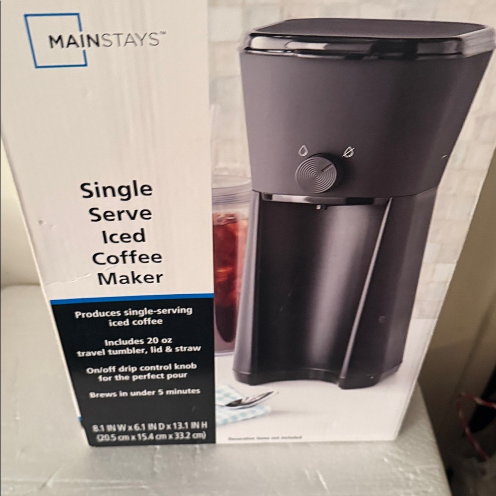 Mainstays Black Iced Coffee Maker